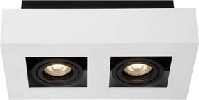 ITALUX IT8001S2-WH/BK - Plafonieră CASEMIRO 2xGU10/50W/230V