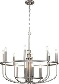 Kichler KL-CAPITOL-HILL12-BN - Lustru CAPITOL HILL pe lanț, 12xE14/40W/230V, crom