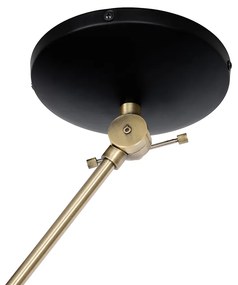 Plafoniera retro neagră cu bronz - Milou