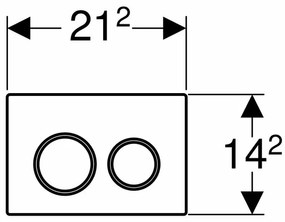 Clapeta de actionare Geberit Omega20 alb crom lucios