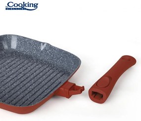 Tigaie Grill Aluminiu+Capac 28x4 Cm, Calabria, Cooking By Heinner HR-JLG-A28G