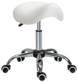 Scaun pentru salon, tip sa 52×53×49-61cm, crem HOMCOM | Aosom Romania