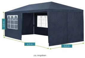 Cort de grãdinã 3x6m cu pereti laterali albastru