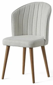 Set de scaune de sufragerie Rubi Cream and Walnut,2 buc., 2 buc.