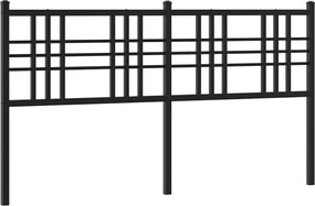 vidaXL Tăblie de pat de schimb metalică, negru, 160 cm