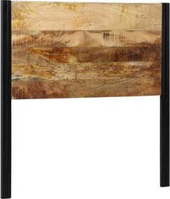 vidaXL Tăblie de pat 100 cm lemn masiv de mango și fier