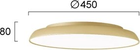Plafonieră LED ART LED/40W/230V aurie