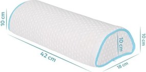 Pernă ergonomică cu umplutură de spumă cu memorie 18x42 cm – Mila Home