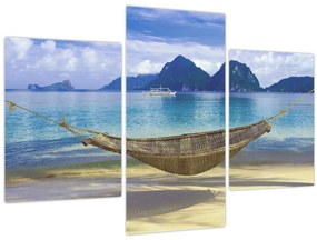 Tablou - Hamac pe plajă (90x60 cm)