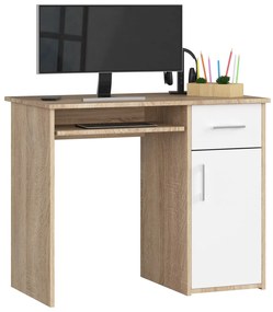 Masă PC Padma (stejar sonoma + alb). 1068863