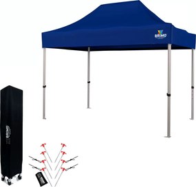 Cort tip foarfecă 2×3 m din aluminiu fără pereți | Montare rapidă și cadru ușor, rezistent - fara 3 pereti - Albastru