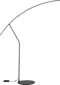 Ondaluce - Lampă de podea LED reglabilă FOLAGA LED/30W/230V neagră