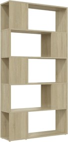 vidaXL Bibliotecă/Separator cameră, stejar Sonoma, 80x24x155 cm, PAL