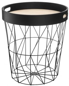Masa cafea Moutr Black, cadru otel, 35 x 38 cm
