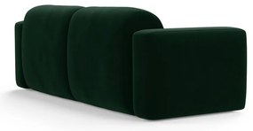 Canapea verde-închis cu tapițerie din catifea 220 cm Strino – Cosmopolitan Design