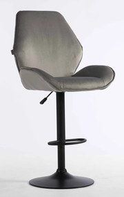 HR350W Scaun Gray din Catifea Bază Neagră