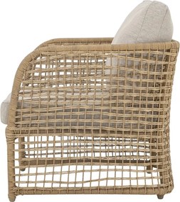 Fotoliu de grădină din polirattan cu perne incluse, L75×H70×W72 cm, „Penzano", Bloomingville