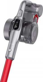 Aspirator vertical JIMMY H9 Flex, 600 W, 200 AW, 0,6 l, pliabil, autonomie 80 de minute, afișaj LED, tehnologie Double Cyclon, roșu/grizonat