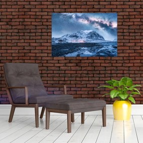 Tablou cu munți și ceul cu stele (90x60 cm)