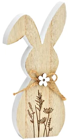 Iepuras de Paste din lemn FLORAL RABBIT 20 cm