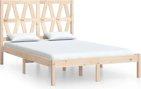 vidaXL Cadru de pat mic dublu, 120x190 cm, lemn masiv de pin