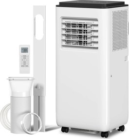 HOMCOM Aparat de aer condiționat mobil 9000BTU 2,6kW 5 în 1 răcire, dezumidificator, ventilator, auto, mod noapte, 2 viteze | Aosom Romania