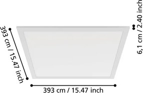 Eglo 901491 - Plafonieră LED MORADILLO, 18,8W, 230V, 40x40 cm, albă