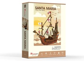 PUZZLE 3D NAVA SANTA MARIA 93 PIESE - CUBICFUN (CUT4031H)
