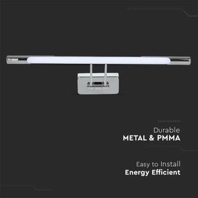 Aplică LED pentru oglindă LED/9W/230V 3000K 50cm crom