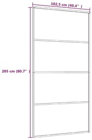 Usa glisanta, alb, 102,5x205 cm, sticla mata ESG si aluminiu 1, Alb, 102.5 x 205 cm, Mat
