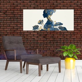Tablou - Profil de femeie din marmură (120x50 cm)