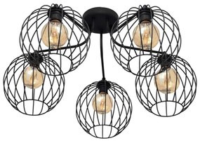 Lustră aplicată MERCURE 5xE27/15W/230V neagră