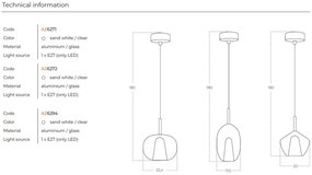 Pendul design modern decorativ GRACE B CLEAR