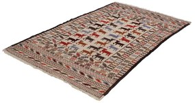 Covor kilim nomadic afgan Adarskan 136x194 covor de perete țesut manual