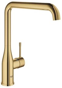 Baterie bucatarie Grohe Essence pipa rotativa auriu lucios Cool Sunrise