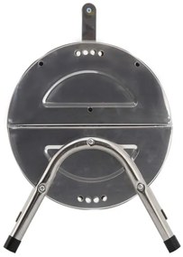 Grătar portabil cu cărbuni, crom lucios