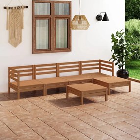 3082685 vidaXL Set mobilier de grădină, 6 piese, maro miere, lemn masiv de pin