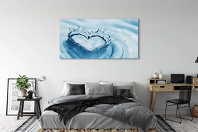 Tablouri canvas Picături de apă inima