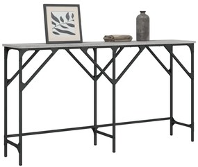 vidaXL Măsuță consolă, gri sonoma, 140x29x75 cm, lemn prelucrat