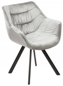 Scaun design retro Dutch Comfort, catifea gri