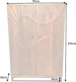 Bar din lemn de mango Scorpion 140cm, maro