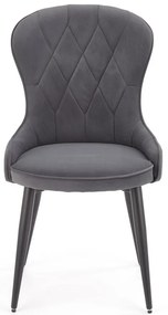 Scaun de bucaterie Rilla, gri/negru