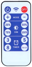 Lanț LED solar dimabil Grundig 50xLED/8 funcții 9,35m IP44 alb cald + telecomandă