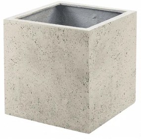 Vas de plante Grigio Cube 80x80x80 cm - Alb Natural