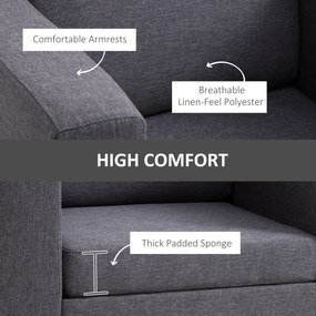 HomCom Fotoliu modern, fotoliu de design gri, mobilier pentru living | AOSOM RO