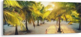 Tablou - Femeie între palmieri (120x50 cm)
