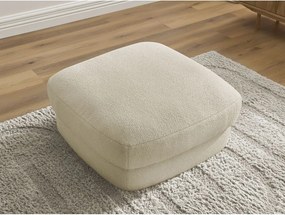 Taburet bej cu tapițerie din țesătură bouclé Leonore – Bobochic Paris