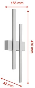 Telefunken 313204TF - Aplica LED de exterior, 2x LED/4W/230V, IP44