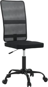 vidaXL Scaun de birou, negru, plasă textilă