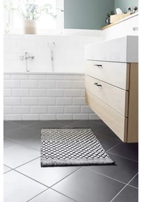 Covoraș de baie alb-negru din plastic reciclat 50x80 cm Tara – Wenko